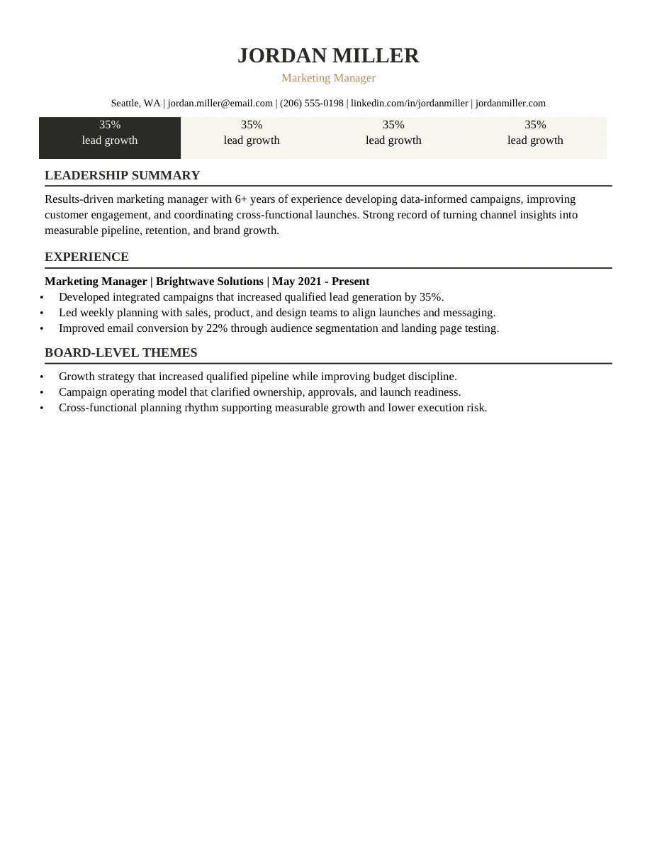 Bold Infographic Safe resume template preview