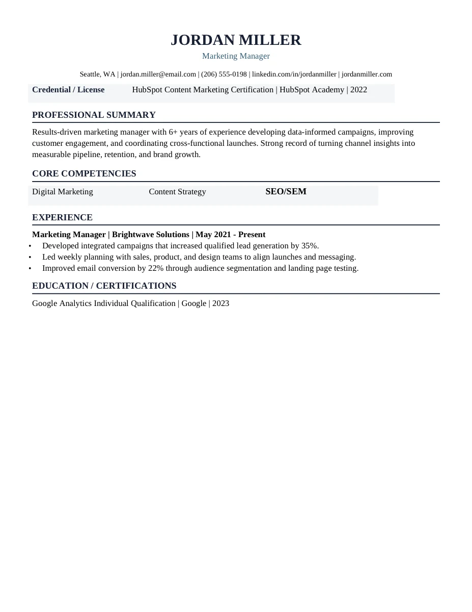 Driver Logistics resume template preview