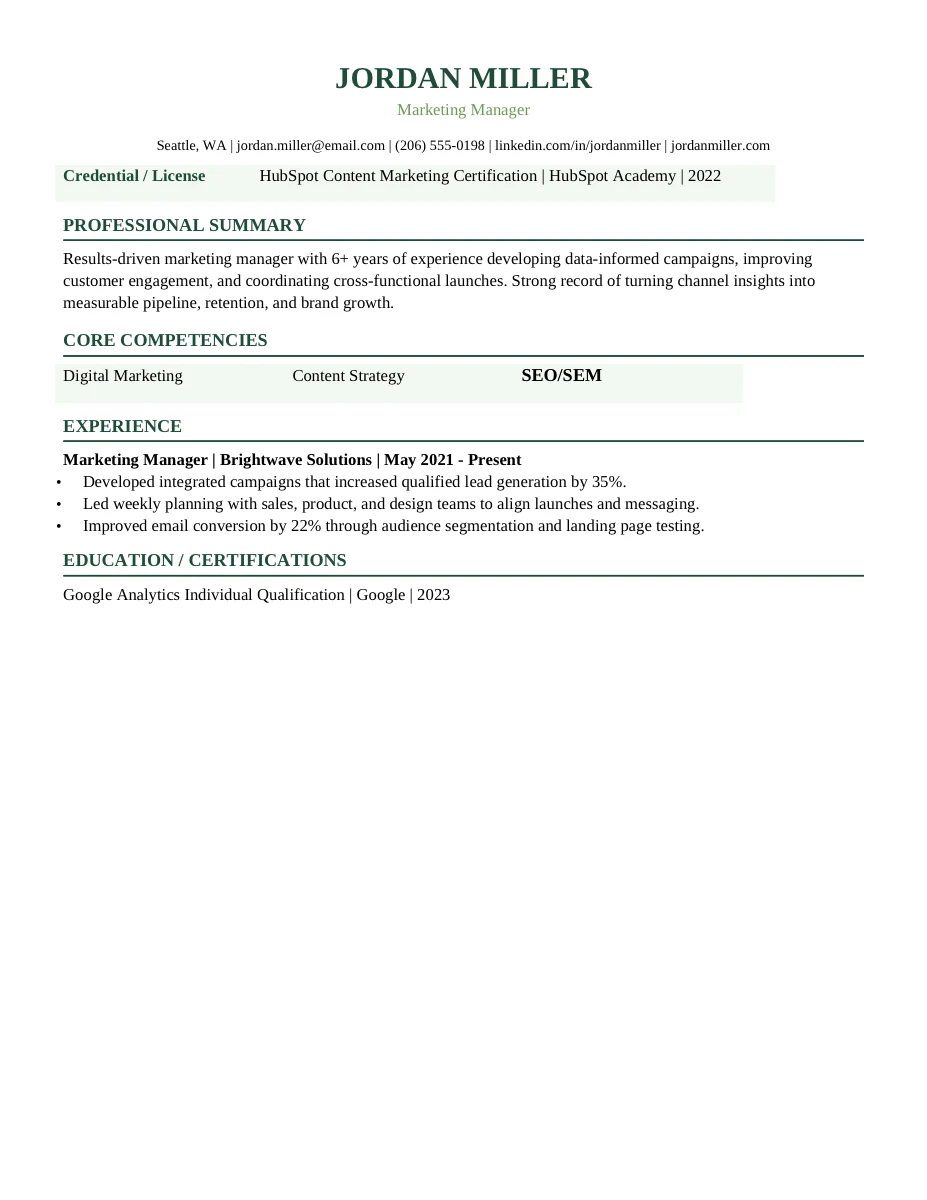 Teacher Resume resume template preview