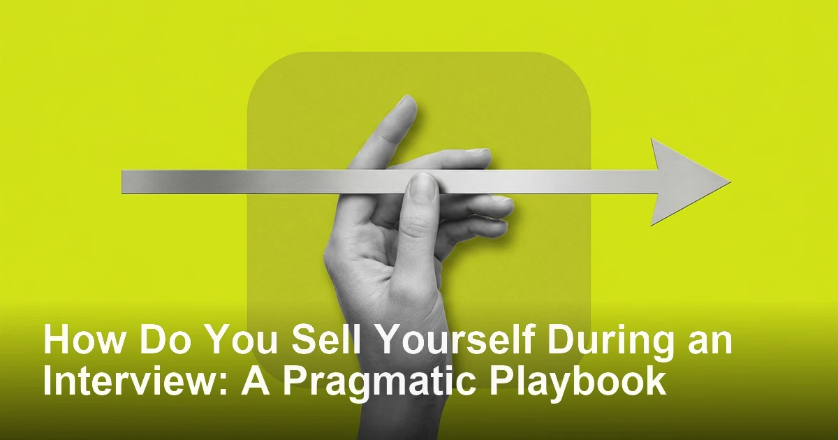 How Do You Sell Yourself During an Interview: A Pragmatic Playbook