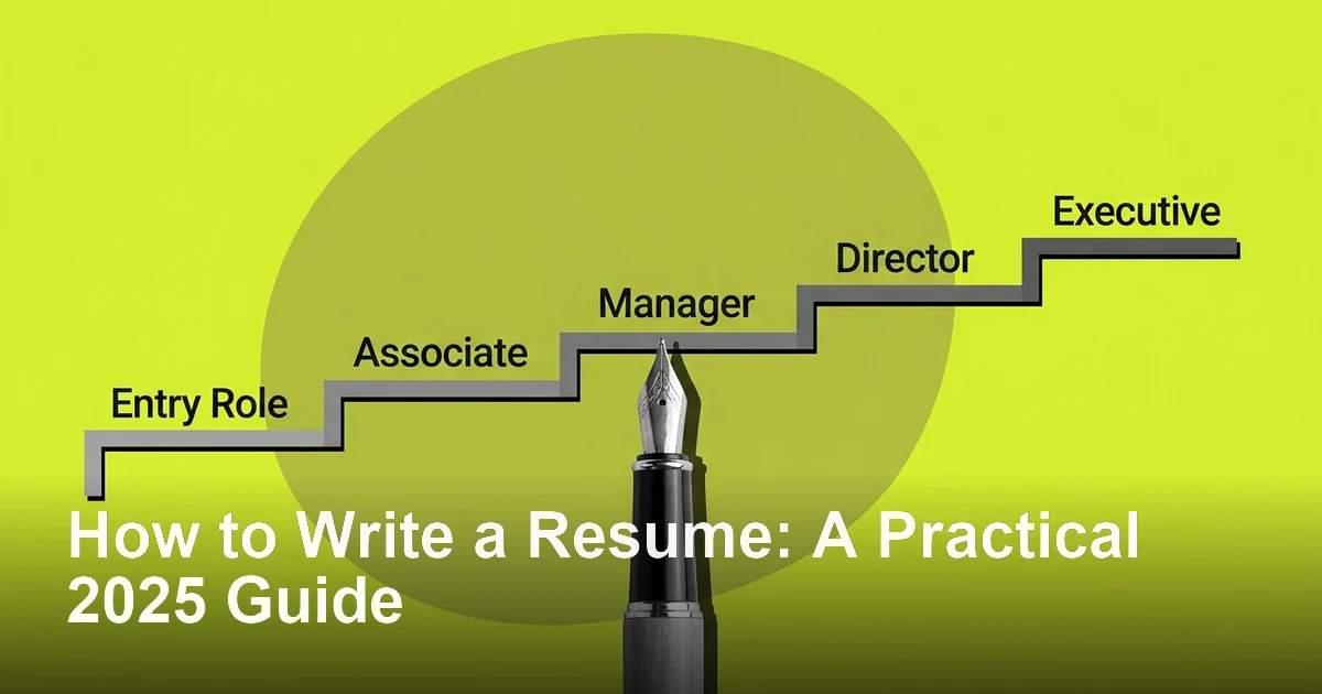 How to Write a Resume: A Practical 2025 Guide