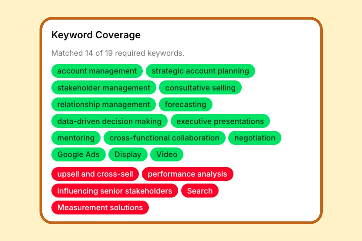 Keyword extraction preview