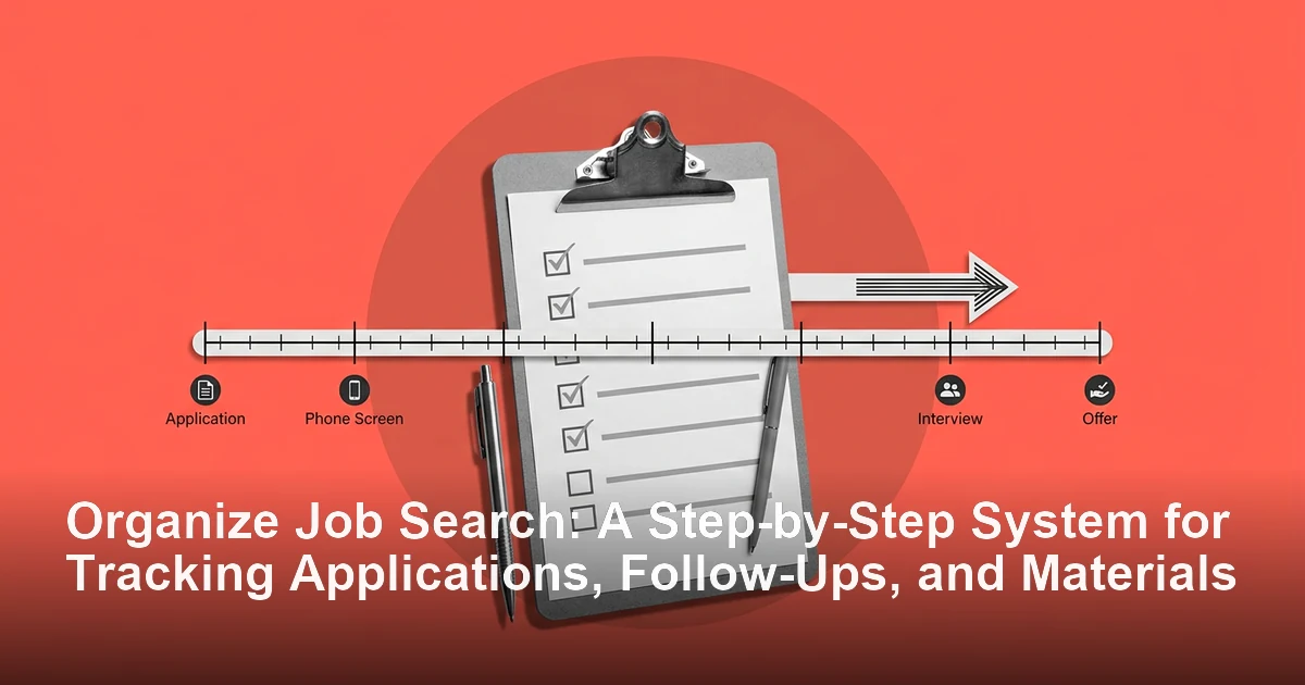 Organize Job Search: A Step-by-Step System for Tracking Applications, Follow-Ups, and Materials