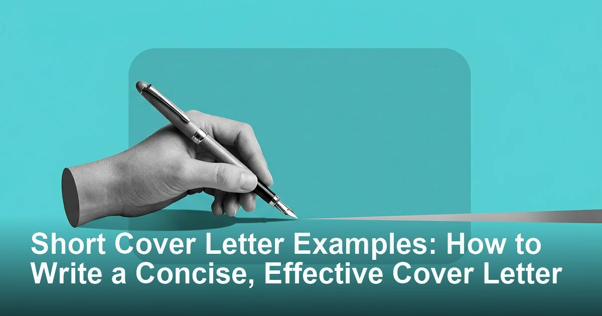 Short Cover Letter Examples: How to Write a Concise, Effective Cover Letter