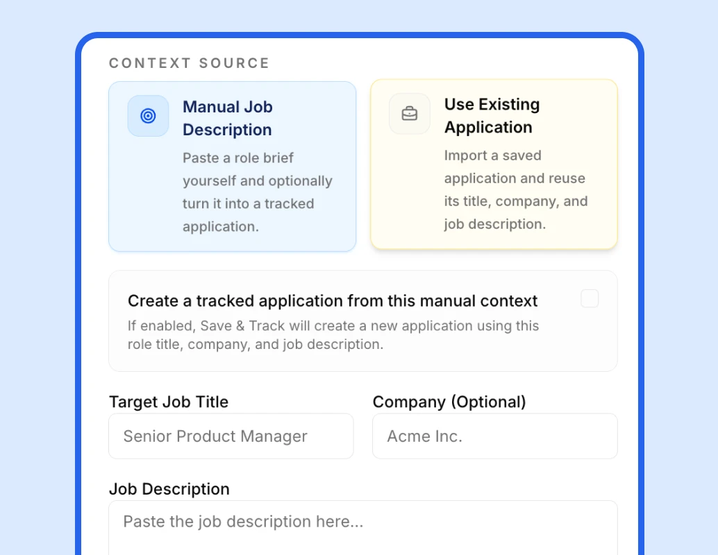 Tailor resume to a job description workflow preview