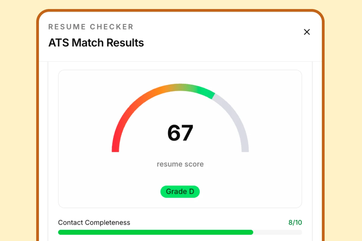 Make the right revisions ATS resume checker workflow preview