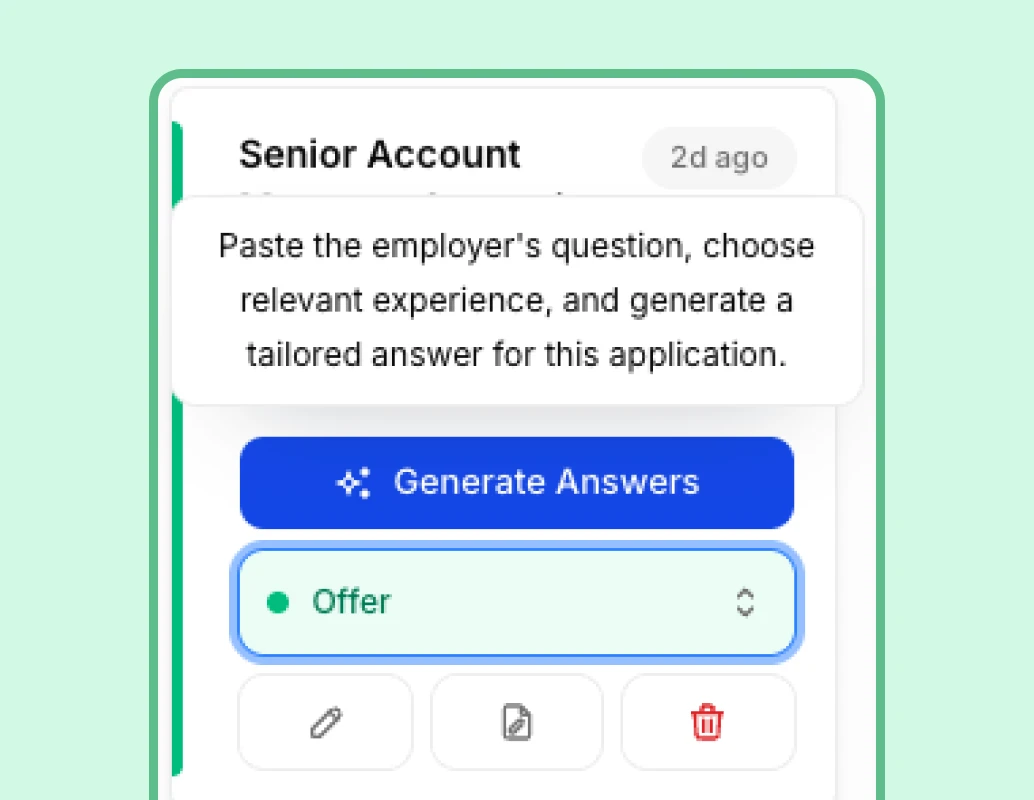 Use the context to prepare job application tracker workflow preview