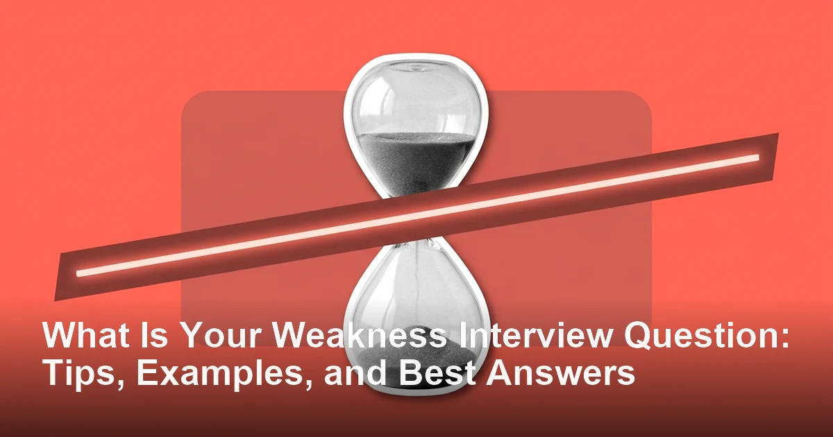 What Is Your Weakness Interview Question: Tips, Examples, and Best Answers